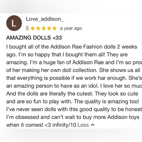 Addison Rae Doll - Picture 4 of 6